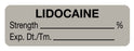 Medical Labels - Anesthesia Label, Lidocaine %, 1-1/2" x 1/2"