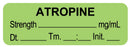 Medical Labels - Anesthesia Label, Atropine mg/mL DTI 1-1/2" x 1/2"