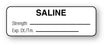 Medical Labels - Anesthesia Label, Saline, 1-1/2" x 1/2"