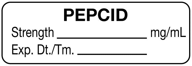 Medical Labels - Anesthesia Label, Pepcid mg/mL, 1-1/2" x 1/2"