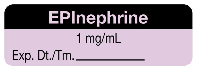 Medical Labels - Anesthesia Label, EPInephrine 1 mg/mL, 1-1/2" x 1/2"