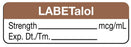 Medical Labels - Anesthesia Label, LABETalol mcg/mL, 1-1/2" x 1/2"