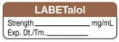 Medical Labels - Anesthesia Label, LABETALOL mg/mL, 1-1/2" x 1/2"
