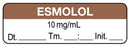 Medical Labels - Anesthesia Label, Esmolol 10 mg/mL, Date Time Initial, 1-1/2" x 1/2"