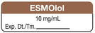 Medical Labels - Anesthesia Label, ESMOLOL 10mg/mL, 1-1/2" x 1/2"