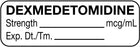 Medical Labels - Anesthesia Label, Dexmedetomidine mcg/mL, 1-1/2" x 1/2"