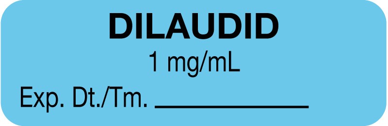Medical Labels - Anesthesia Label, Dilaudid 1 mg/mL, 1-1/2" x 1/2"