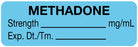 Medical Labels - Anesthesia Label, Methadone mg/mL,1-1/2"x 1/2"