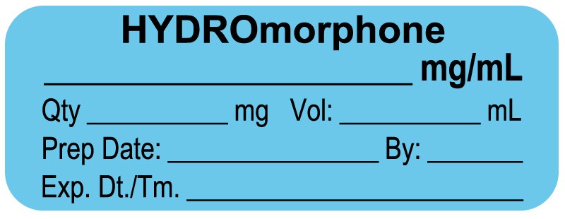 Medical Labels - Anesthesia Label, HYDROmorphone mg/mL, " x 3/4"
