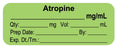 Medical Labels - Anesthesia Label, Atropine, 2" x 3/4"