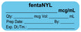 Medical Labels - Anesthesia Label, fentaNYL mcg/mL, 2" x 3/4"