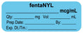 Medical Labels - Anesthesia Label, fentaNYL mcg/mL, 2" x 3/4"