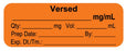 Medical Labels - Anesthesia Label, Versed mg/mL, 2" x 3/4"