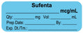 Medical Labels - Anesthesia Label, Sufenta mcg/mL, 2" x 3/4"