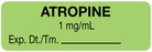 Medical Labels - Anesthesia Label, Atropine mg/mL, 1-1/2" x 1/2"