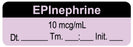 Medical Labels - Anesthesia Label, EPInephrine 10 mcg/mL Date Time Initial, 1-1/2" x 1/2"