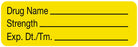 Medical Labels - Anesthesia Label, Blank, 1-1/2" x 1/2"