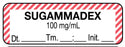 Medical Labels - Anesthesia Label, SUGAMMADEX 100 mg/mL Date Time Initial, 1-1/2" x 1/2"