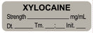 Medical Labels - Anesthesia Label, Xylocaine, mg/mL DTI 1-1/2" x 1/2"