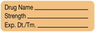 Medical Labels - Anesthesia Label, Blank, 1-1/2" x 1/2"