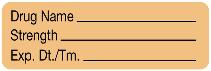 Medical Labels - Anesthesia Label, Blank, 1-1/2" x 1/2"