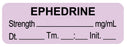 Medical Labels - Anesthesia Label, Ephedrine mg/mL DTI 1-1/2" x 1/2"