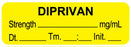 Medical Labels - Anesthesia Label, Diprivan mg/mL DTI 1-1/2" x 1/2"