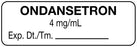 Medical Labels - Anesthesia Label, Ondansetron 4 mg/mL, 1-1/2" x 1/2"
