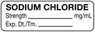 Medical Labels - Anesthesia Label, Sodium Chloride mg/mL, 1-1/2" x 1/2"