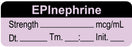 Medical Labels - Anesthesia Label, Epinephrine mcg/mL Date Time Initial, 1-1/2" x 1/2"