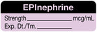 Medical Labels - Anesthesia Label, EPInephrine mcg/mL, 1-1/2" x 1/2"