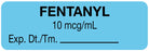Medical Labels - Anesthesia Label, Fentanyl 10 mcg/mL, 1-1/2" x 1/2"