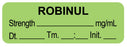 Medical Labels - Anesthesia Label, Robinul mg/mL DTI 1-1/2" x 1/2"