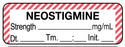 Medical Labels - Anesthesia Label, Neostigmine mg/mL DTI 1-1/2" x 1/2"