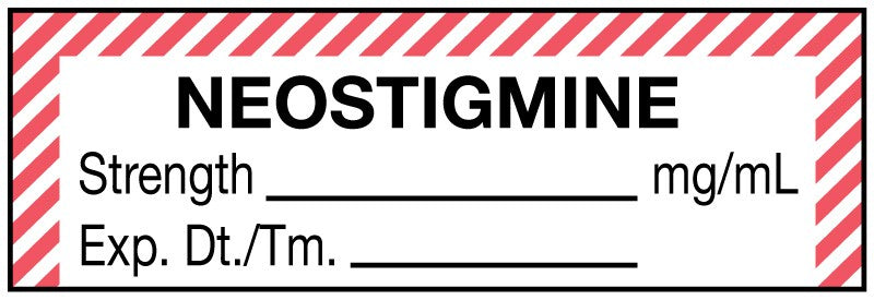 Medical Labels - Anesthesia Label, Neostigmine mg/mL, 1-1/2" x 1/2"