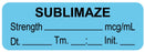 Medical Labels - Anesthesia Label, Sublimaze mcg/mL Date Time Initial, 1-1/2" x 1/2"