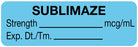 Medical Labels - Anesthesia Label, Sublimaze mcg/mL, 1-1/2" x 1/2"