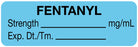 Medical Labels - Anesthesia Label, Fentanyl mg/mL, 1-1/2" x 1/2"