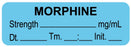 Medical Labels - Anesthesia Label, Morphine mg/mL Date Time Initial, 1-1/2" x 1/2"