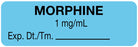Medical Labels - Anesthesia Label, Morphine 1mg/mL, 1-1/2" x 1/2"