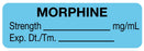 Medical Labels - Anesthesia Label, Morphine mg/mL, 1-1/2" x 1/2"
