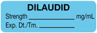 Medical Labels - Anesthesia Label, Dilaudid mg/mL, 1-1/2" x 1/2"