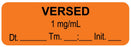 Medical Labels - Anesthesia Label, Versed, 1mg/mL Date Time Initial, 1-1/2" x 1/2"