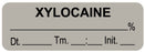 Medical Labels - Anesthesia Label, Xylocaine % Date Time Initial, 1-1/2" x 1/2"