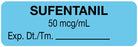 Medical Labels - Anesthesia Label, Sufentanil 50 mcg/mL, 1-1/2" x 1/2"