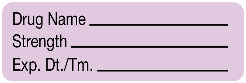Medical Labels - Anesthesia Label, Blank, 1-1/2" x 1/2"