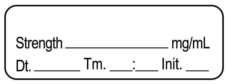 Medical Labels - Anesthesia Label, Blank DTI 1-1/2" x 1/2"