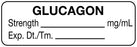 Medical Labels - Anesthesia Label, Glucagon mg/mL, 1-1/2" x 1/2"