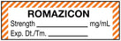 Medical Labels - Anesthesia Label, Romazicon mg/mL, 1-1/2" x 1/2"
