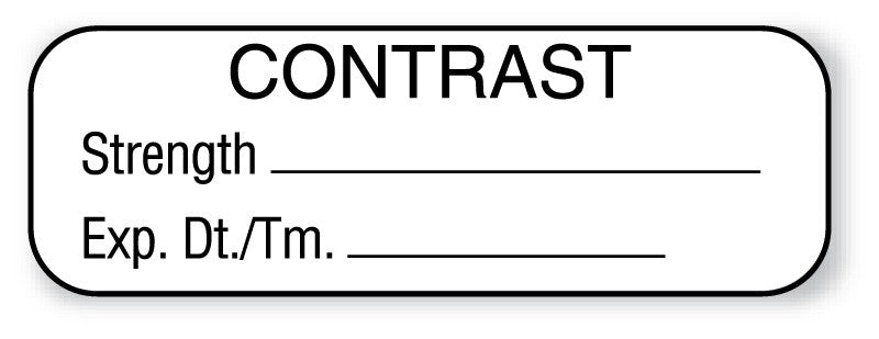 Medical Labels - Anesthesia Label, Contrast, 1-1/2" x 1/2"
